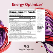 Supplement Facts Image: Jarrow Formulas Energy Optimizer mushroom complex supplement facts and ingredients 90 count