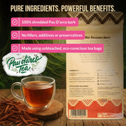 Rio Amazon Pau D'Arco Tea Infusion ingredient information herbal tea 90 teabags