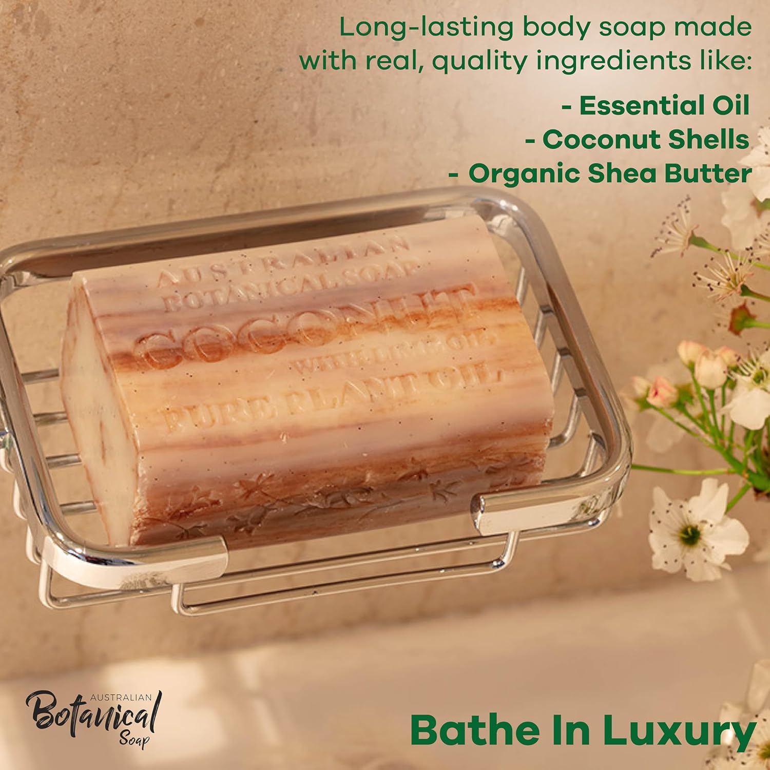 Australian Botanical Coconut with Lime Oil Soap Bar