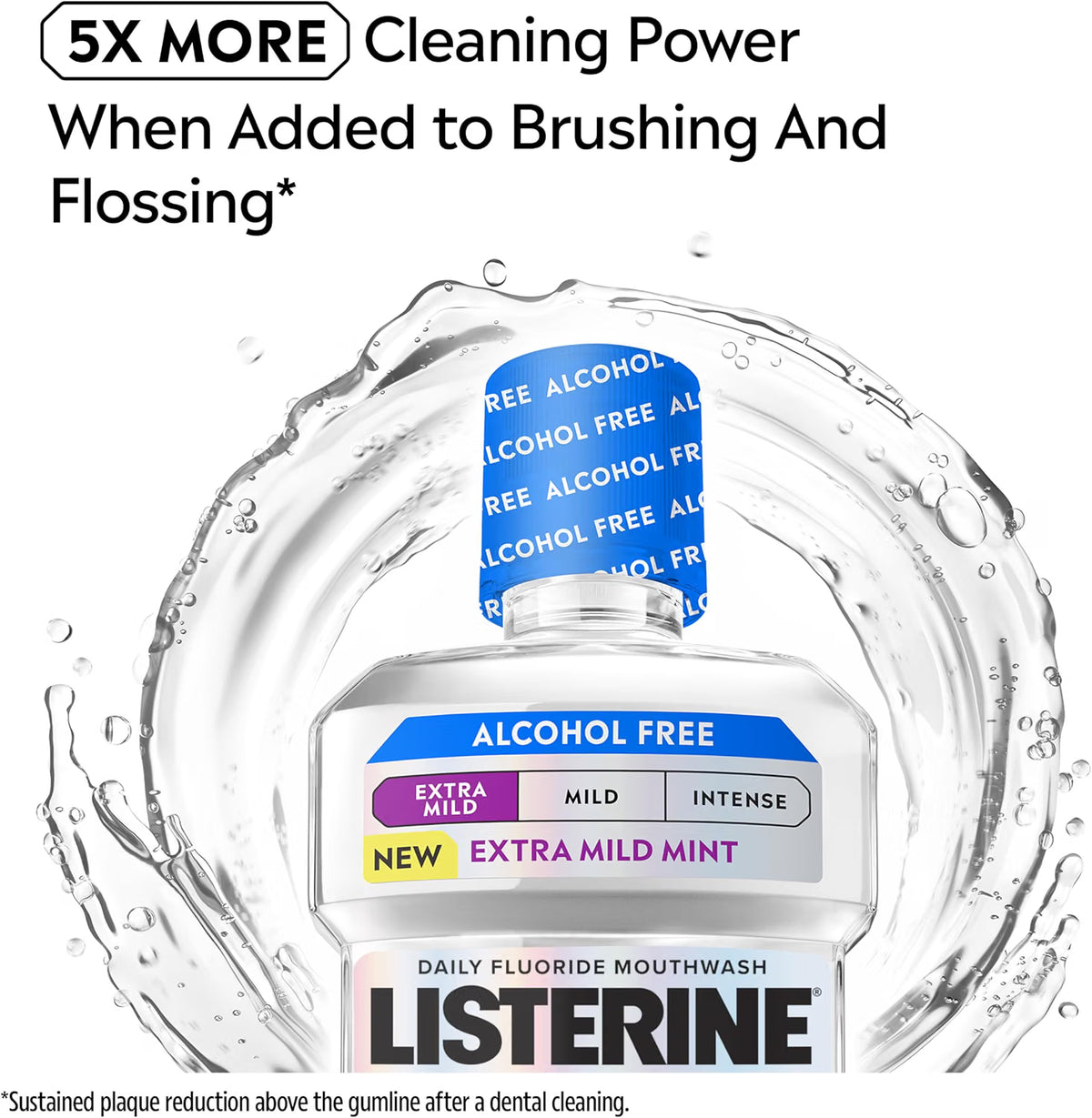 Listerine Total Care Extra Mild Mint Alcohol Free Mouthwash oral rinse bottle 500ml oral care use