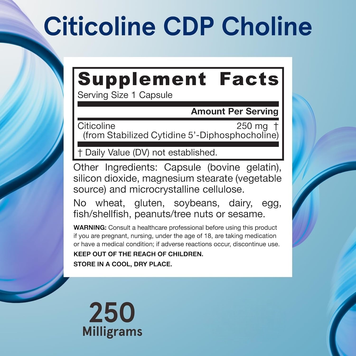 Jarrow Formulas Citicoline (CDP Choline) 250 mg – 60-120 Capsules
