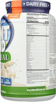 Genceutic Naturals Plant Head Real Meal supplement facts label tub 1050g