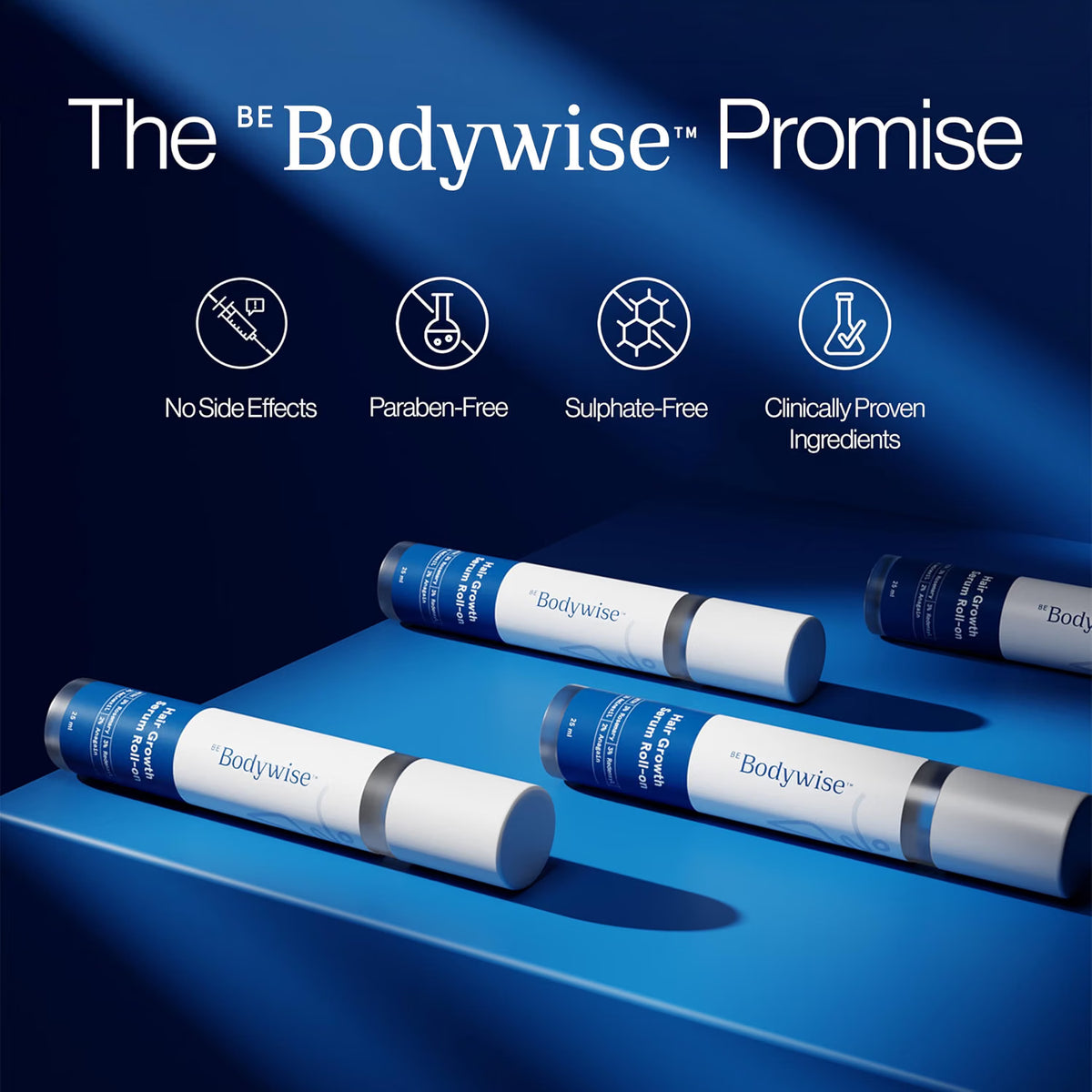 Be Bodywise Hair Growth Serum Roll-On scalp serum applicator bottle 25ml hair and scalp care use