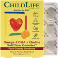 ChildLife Essentials Omega-3 DHA + Choline Gummies Passion Fruit 27 Tablets