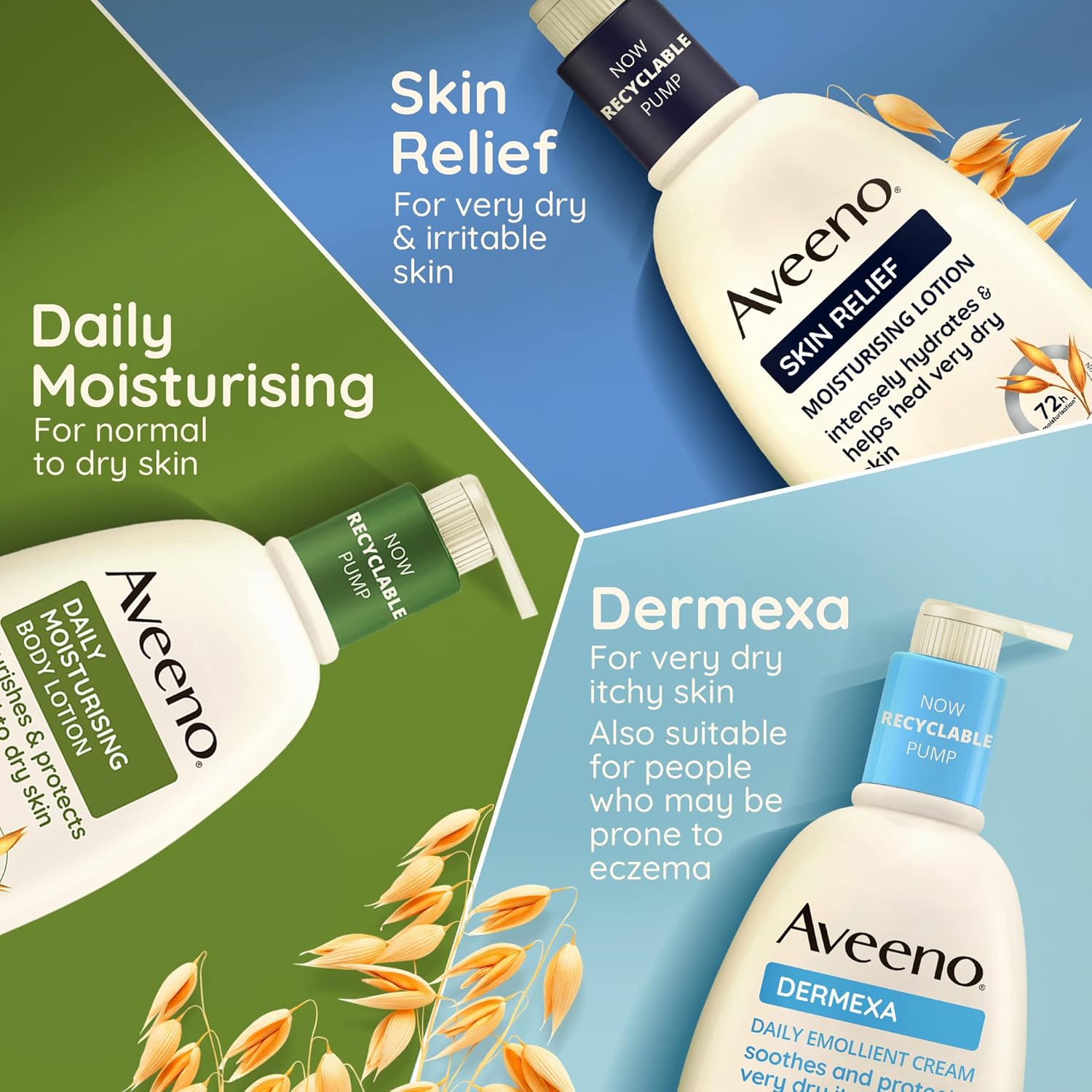Aveeno Daily Moisturising Yogurt Body Wash with Oat & Vanilla Scent variants.