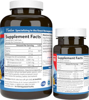 Supplement facts & ingredients image: Carlson Maximum Omega 2000 omega 3 EPA DHA supplement facts 180 softgels