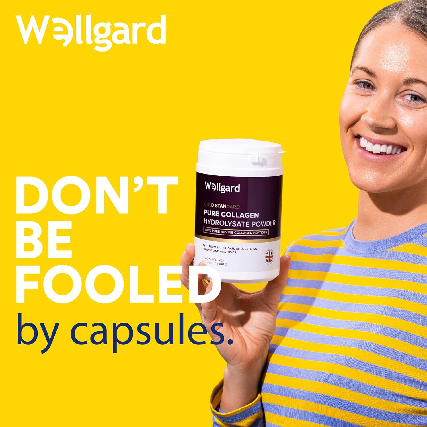 Wellgard Pure Bovine Collagen Peptides Powder, Hydrolysed - 400g