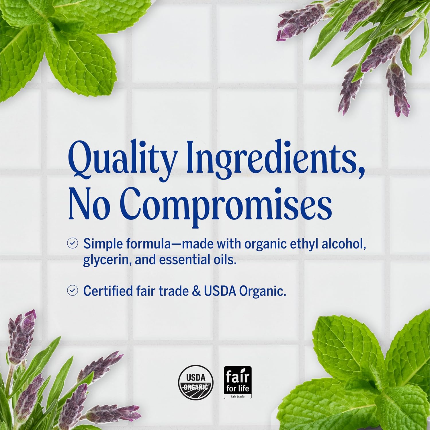 Dr. Bronner's Organic Peppermint Hand Cleansing Spray 60ml bottle ingredient