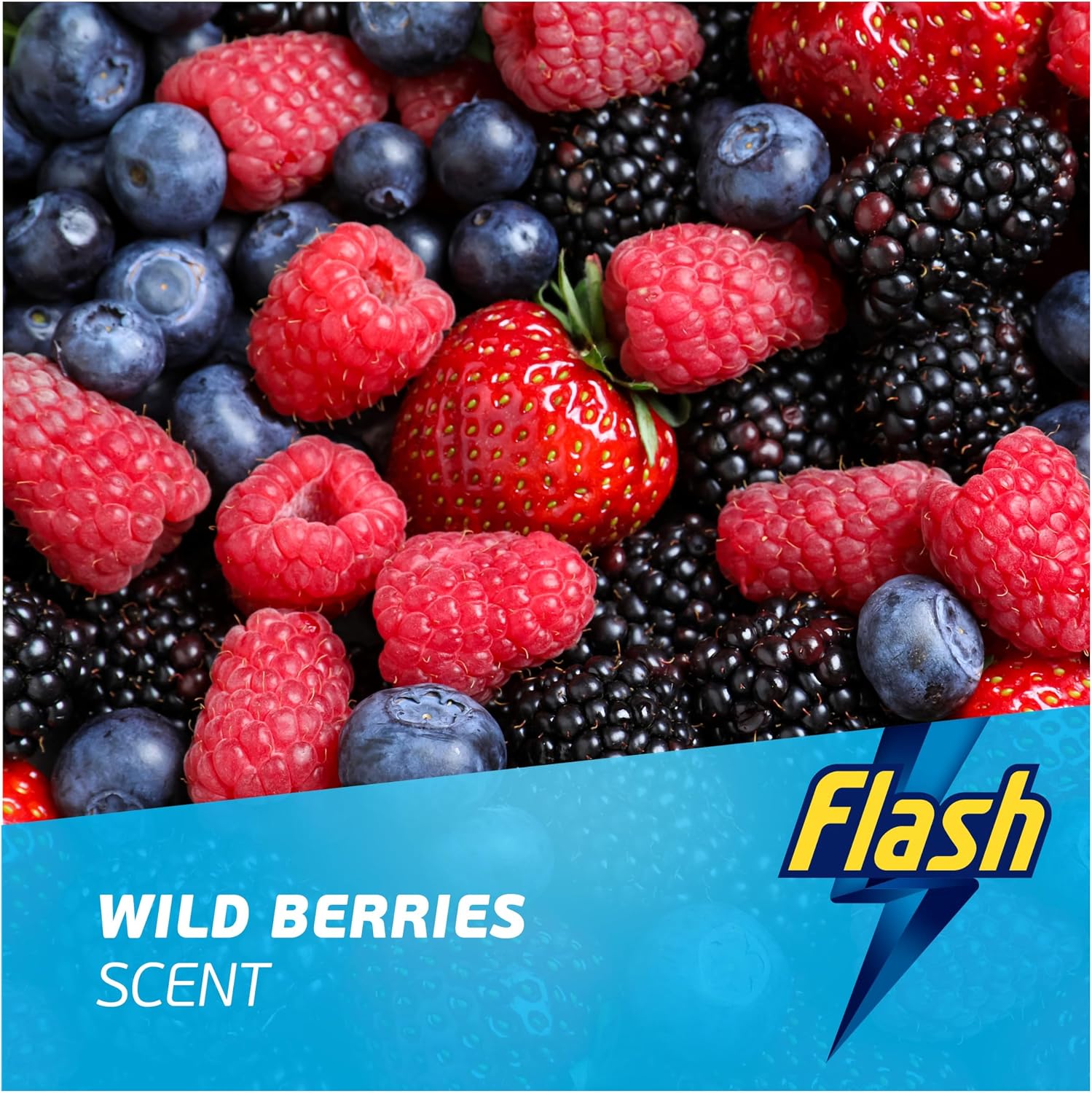 Flash Spray Wipe Hinched Multi Purpose Cleaner Wild Berries 800ml bottle scent