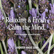 Dr. Bronner's Lavender Pure-Castile Liquid Soap bottle, lavender scent, 240ml, ingredients
