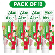 Aloe Dent Children's Aloe Vera Gel Toothpaste Strawberry 50ml Pack of 12