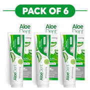 Aloe Dent Whitening Aloe Vera Gel Toothpaste 100ml Pack of 6
