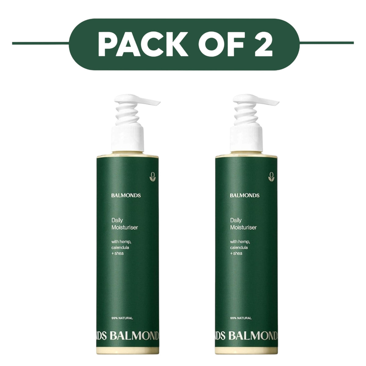 Balmonds Daily Moisturising Cream With Hemp, Calendula & Shea 300ml Pack of 2