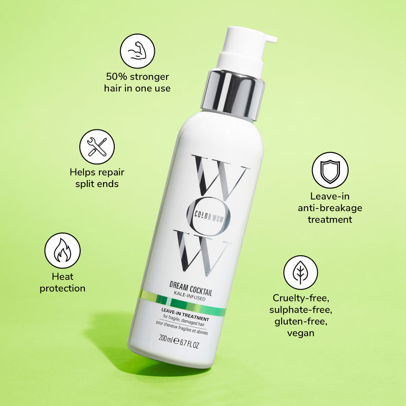 Color Wow Dream Cocktail Kale Leave-In Treatment for Fragile or Dry Hair - 200ml