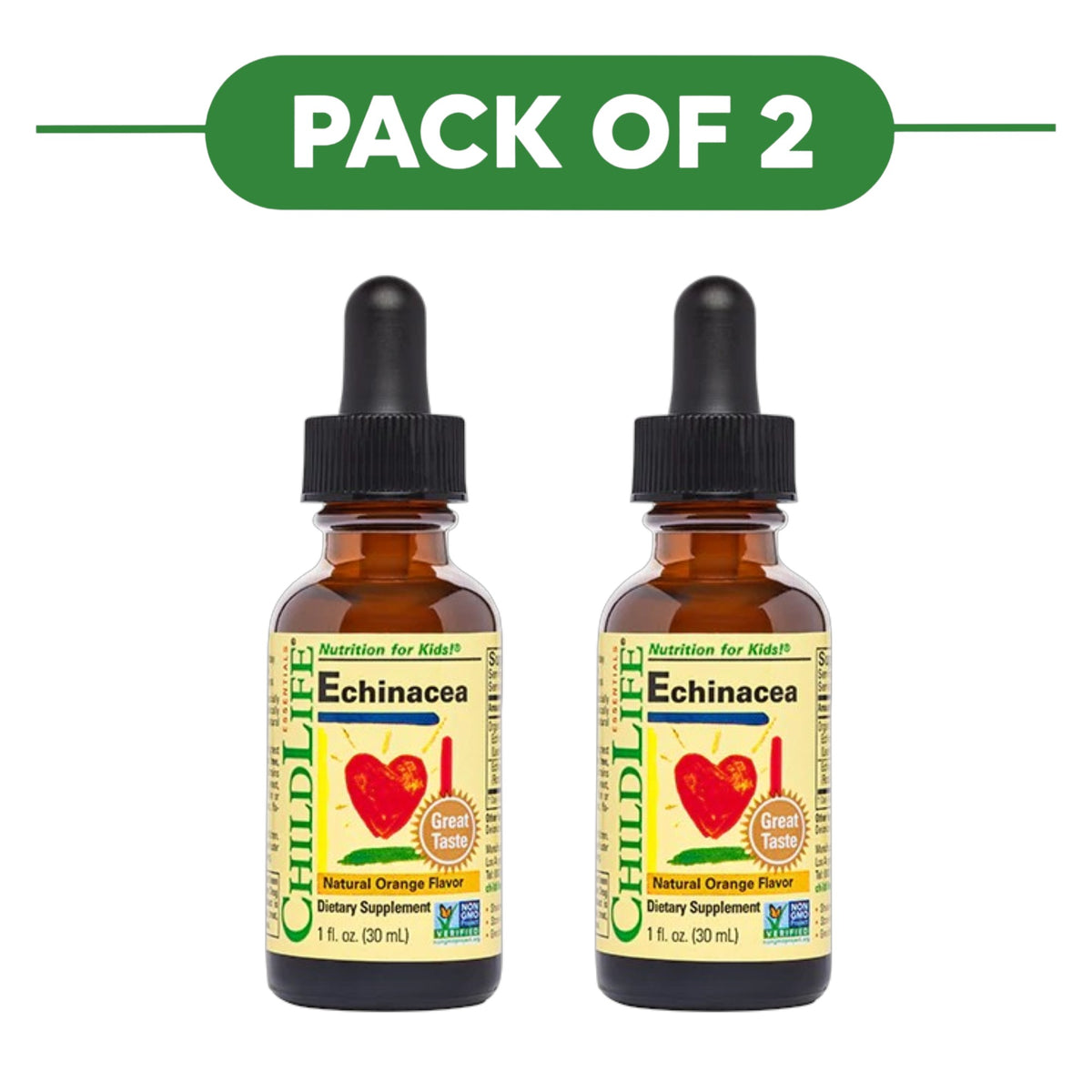 ChildLife Essentials Echinacea Liquid Drops Orange 30ml Pack of 2
