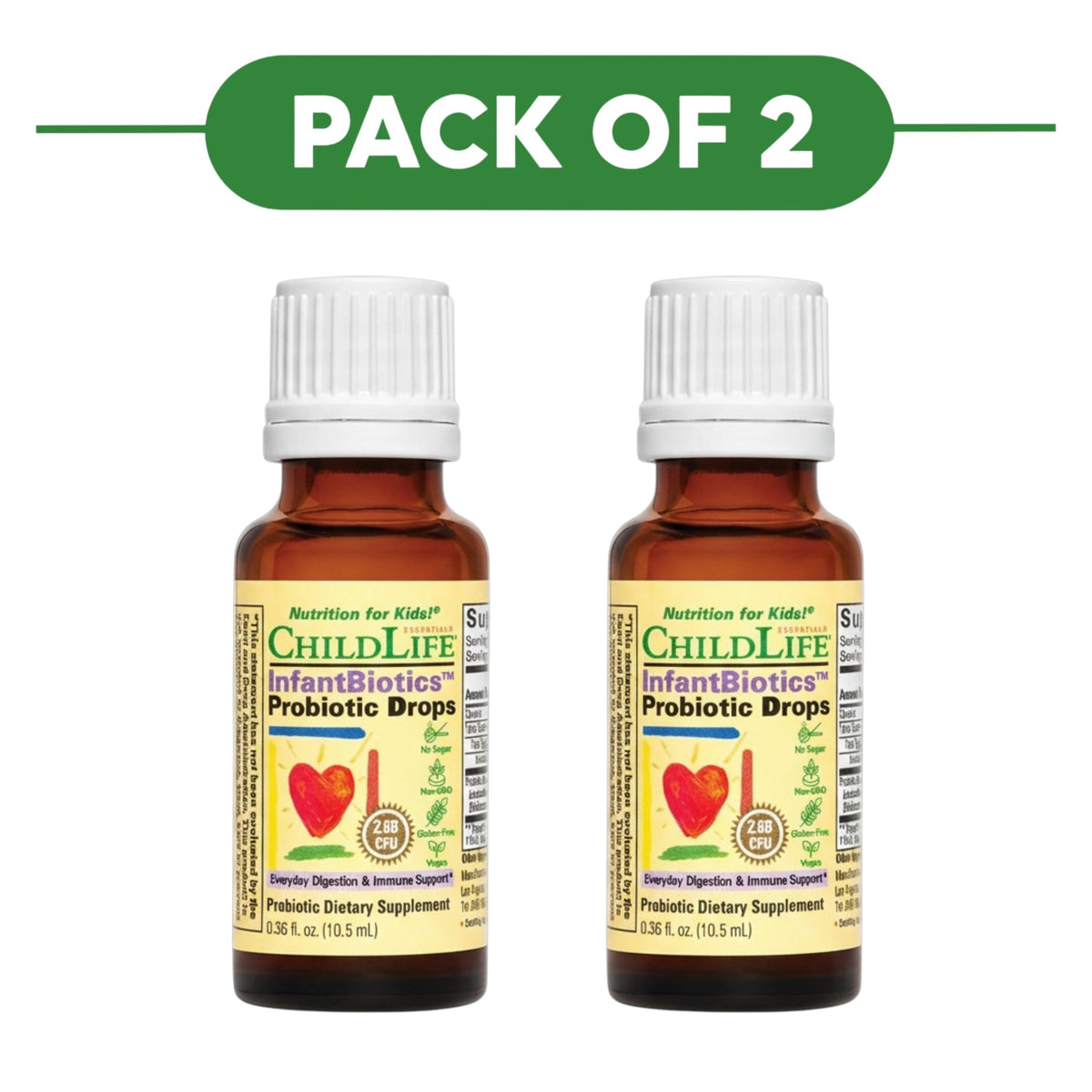 ChildLife Essentials InfantBiotics Probiotic Drops 10.5ml Pack of 2