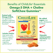 ChildLife Essentials Omega-3 DHA + Choline Gummies - 27 Tablets