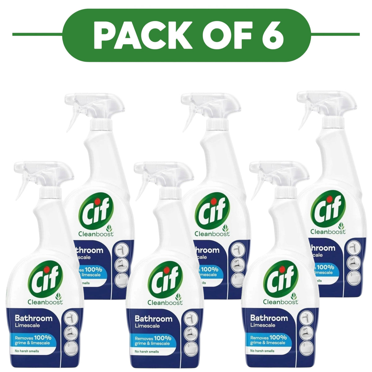 Cif Cleanboost Bathroom Limescale Cleaner Spray 700ml Pack of 6