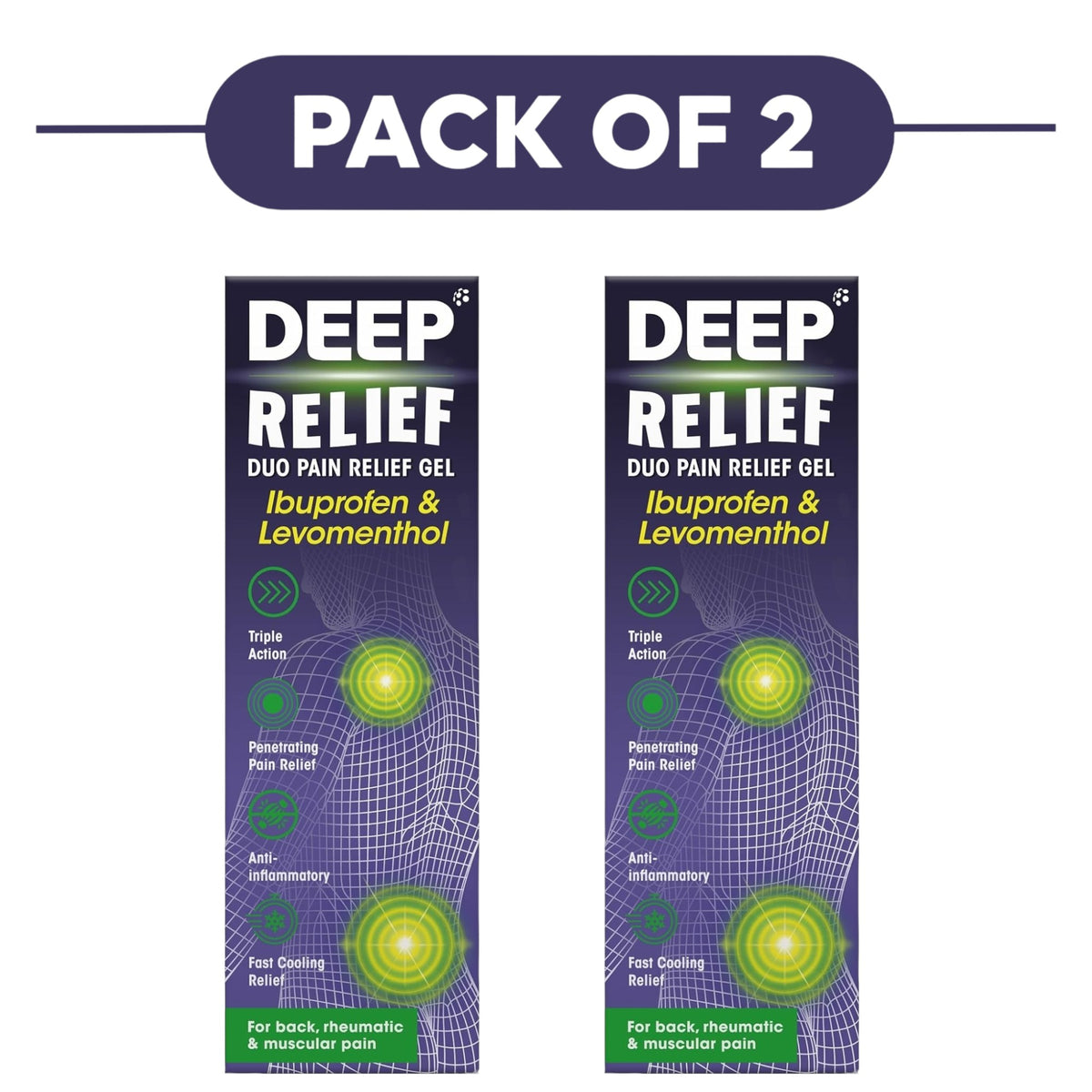 Deep Relief Duo Pain Relief Gel 30g Pack of 2