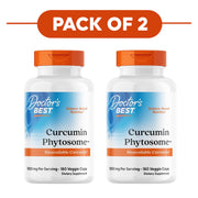 Doctor's Best Curcumin Phytosome 1000mg 180 Veggie Capsules Pack of 2