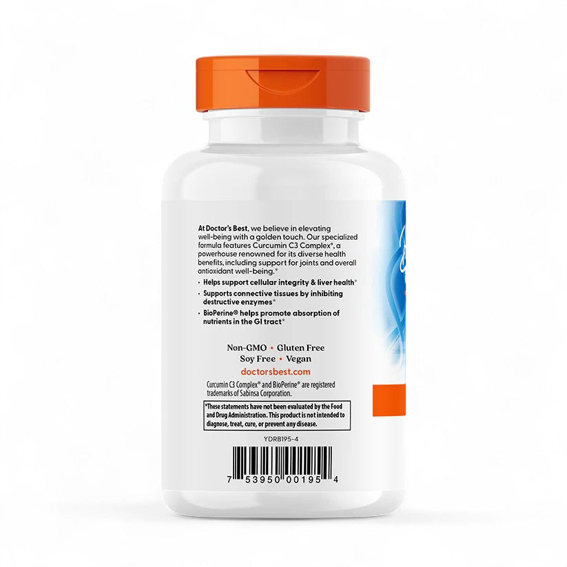 Doctor's Best High Absorption Curcumin – 1000mg, 120 Tablets