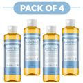 Dr. Bronner's Baby Unscented 18-in-1 Pure-Castile Liquid Soap 240ml Pack of 4