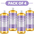 Dr. Bronner's Lavender 18-in-1 Pure-Castile Liquid Soap 945ml Pack of 4