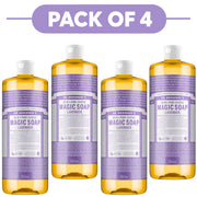 Dr. Bronner's Lavender 18-in-1 Pure-Castile Liquid Soap 945ml Pack of 4