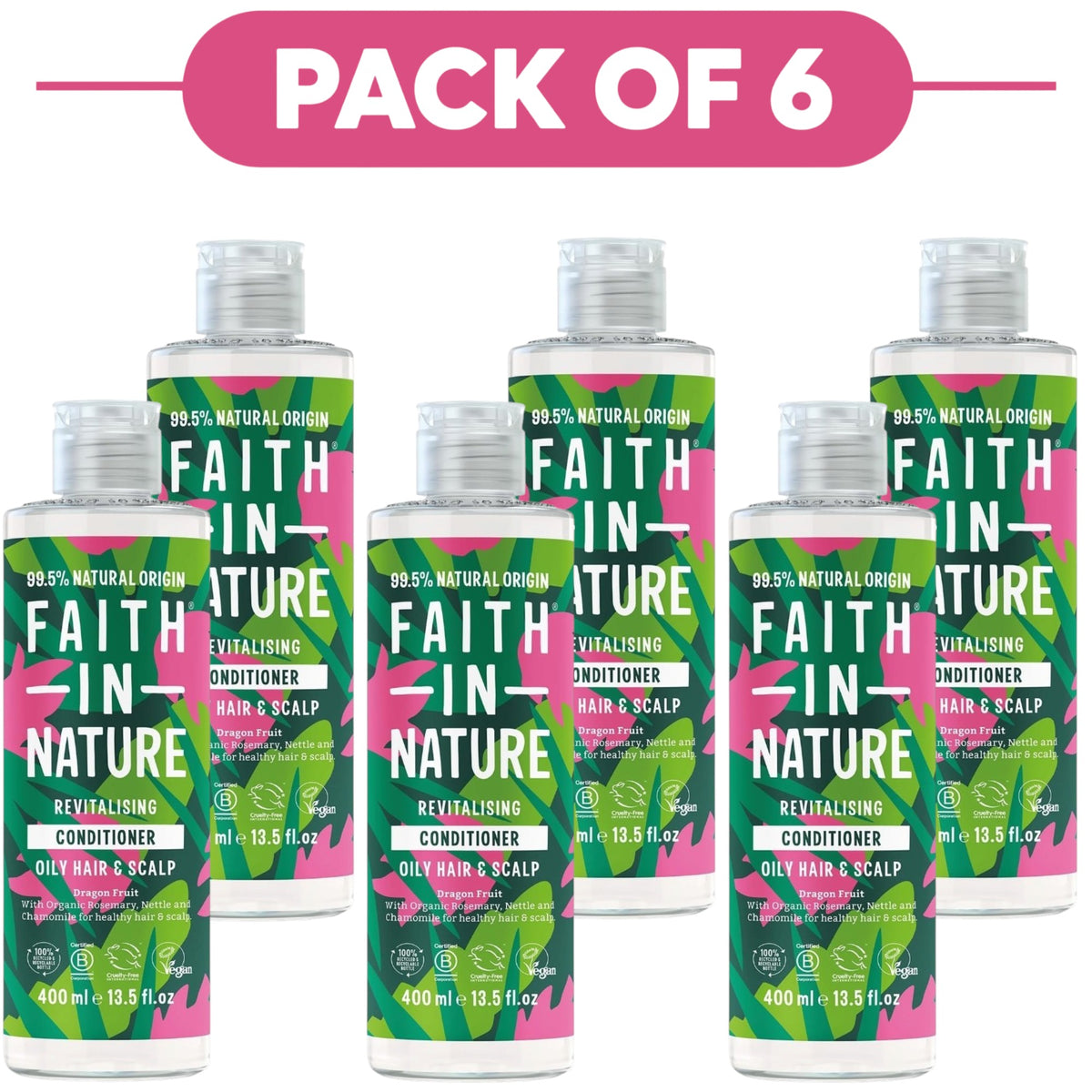 Faith In Nature Dragon Fruit Revitalising Conditioner 400ml Pack of 6