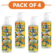 Faith In Nature Grapefruit & Orange Energising Hand Wash 400ml Pack of 4