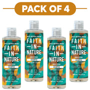 Faith In Nature Jojoba Smoothing Shampoo 400ml Pack of 4