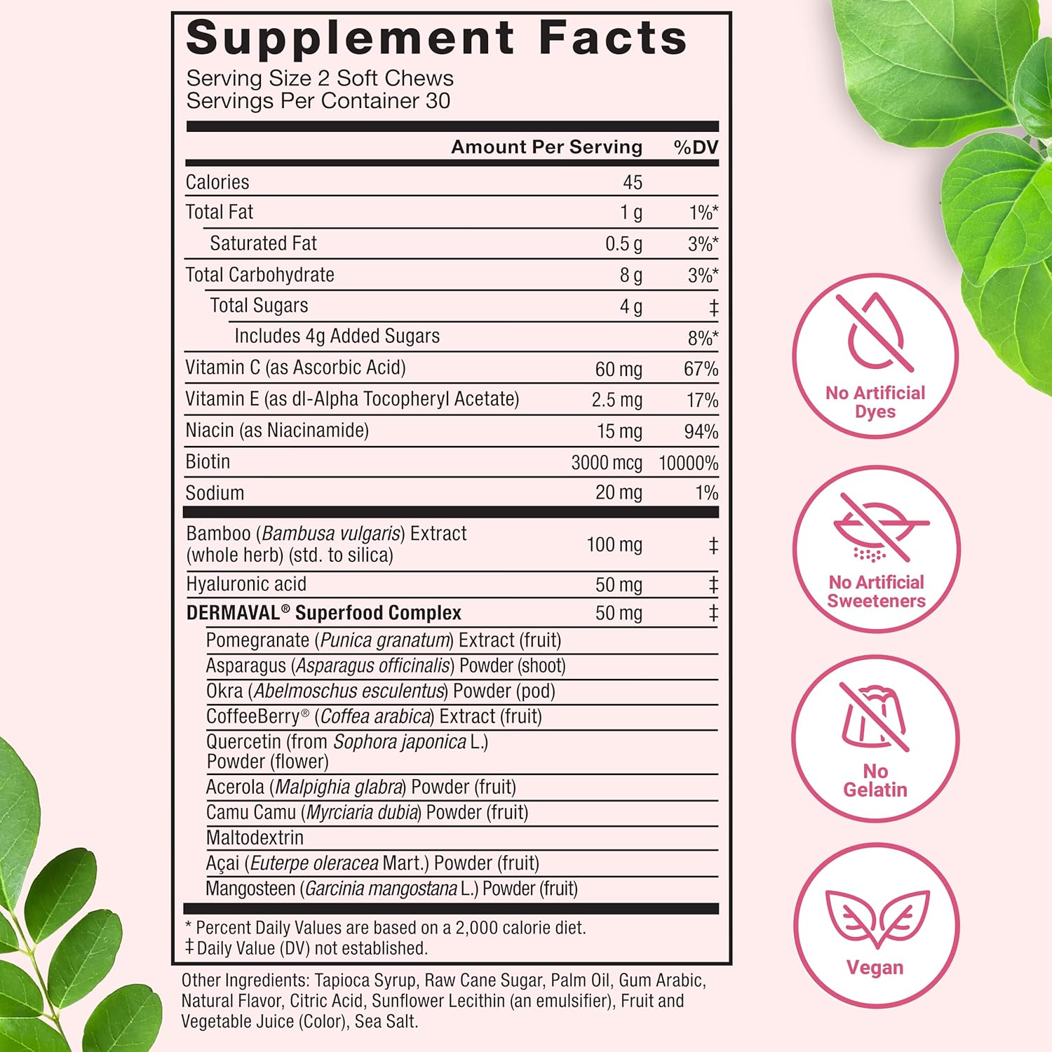 Force Factor Collagen Boosting Superfoods Tropical Fruit Soft Chews – 60 Count