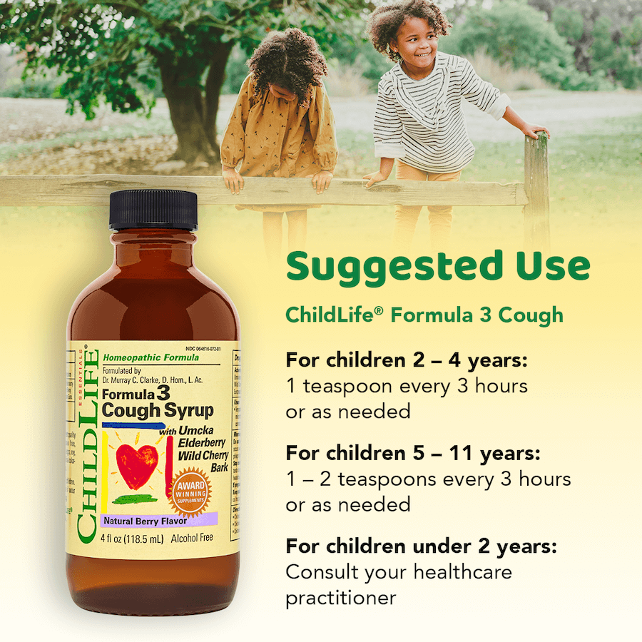 ChildLife Essentials Formula 3 usage instructions kids syrup berry 118.5ml