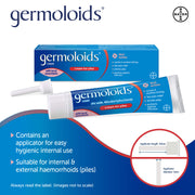 Germoloids Cream 25ml application instructions with included applicator