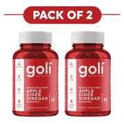 Goli Nutrition Apple Cider Vinegar Gummies 60 Count Pack of 2
