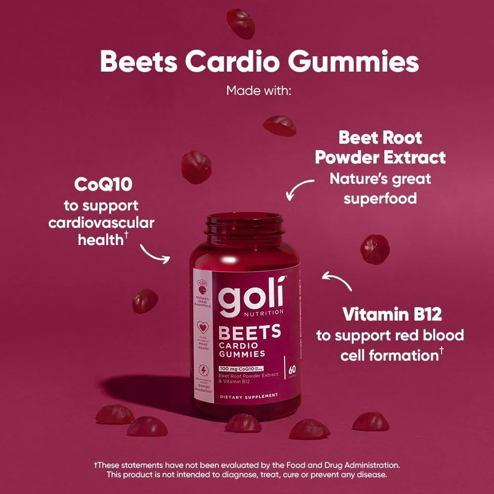 Goli Beets Cardio Gummies vegan supplement lifestyle image
