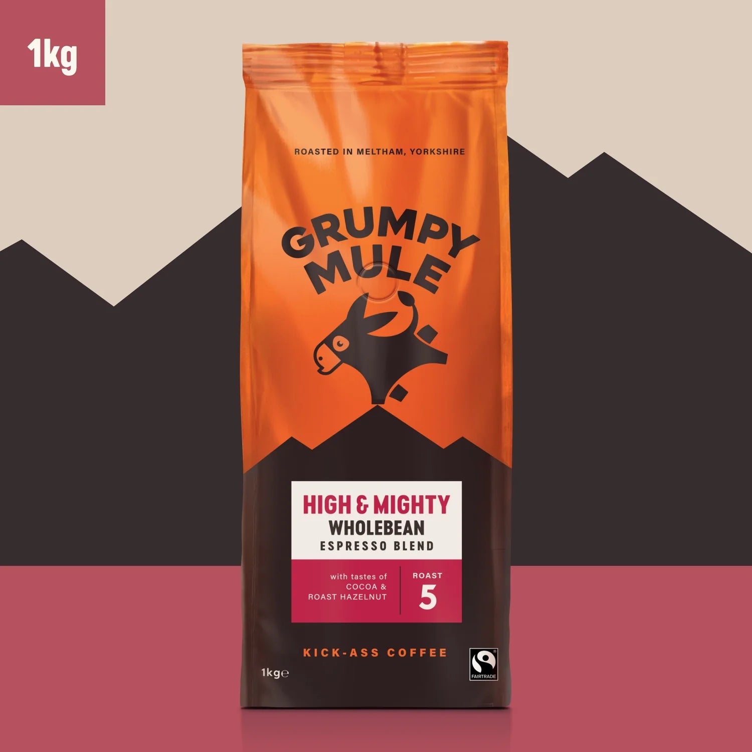 Grumpy Mule High and Mighty Whole Bean Espresso Coffee - 1kg