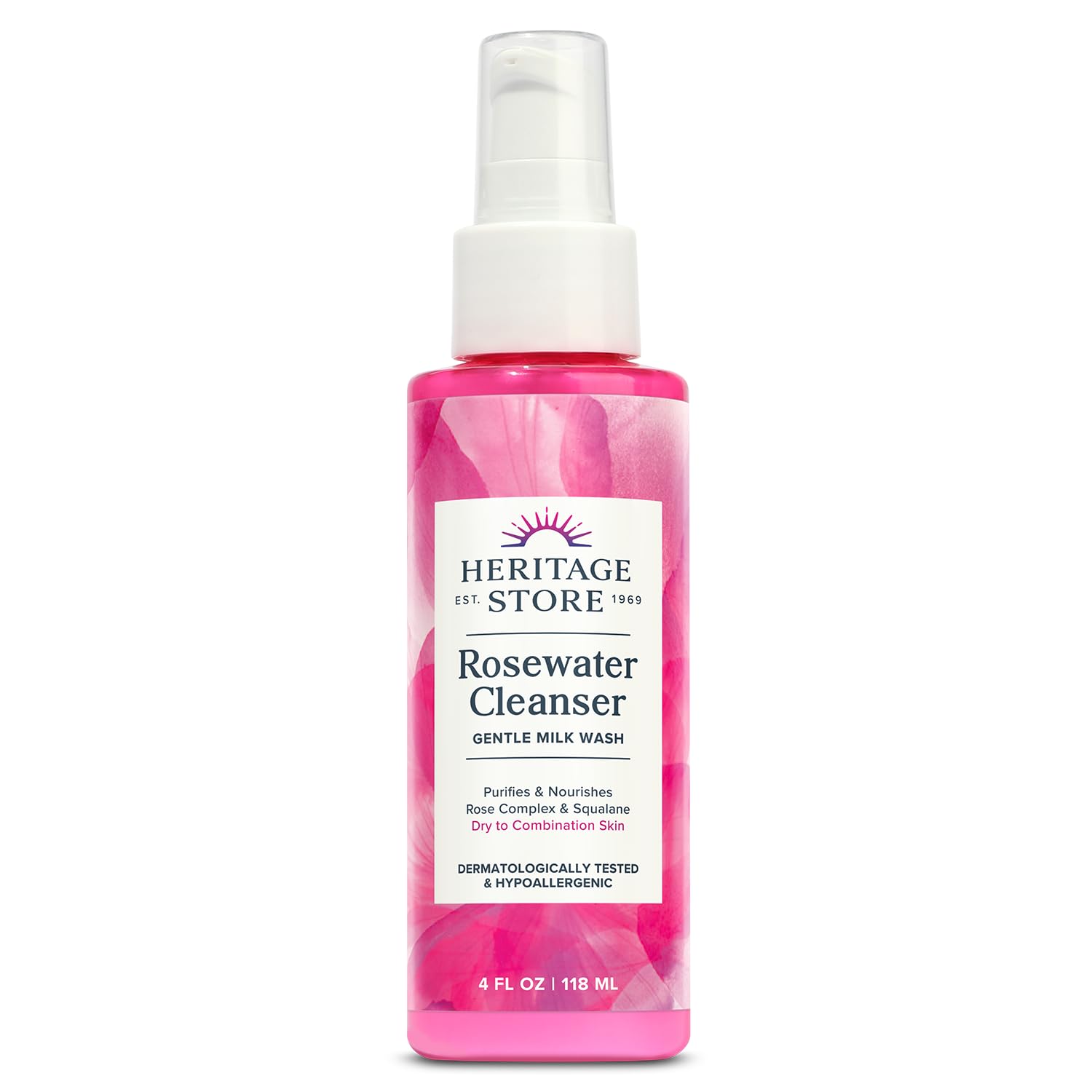 Heritage Store Rosewater Facial Cleanser – 118ml 
