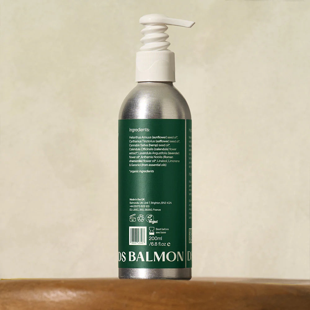 Barcode image: Balmonds Hydrating Body Oil 200ml barcode packaging image