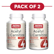 Jarrow Formulas Acetyl L-Carnitine 500mg 60 Veggie Capsules Pack of 2