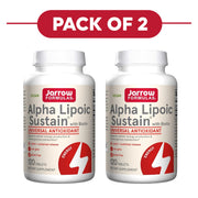 Jarrow Formulas Alpha Lipoic Sustain with Biotin 120 Tablets Pack of 2