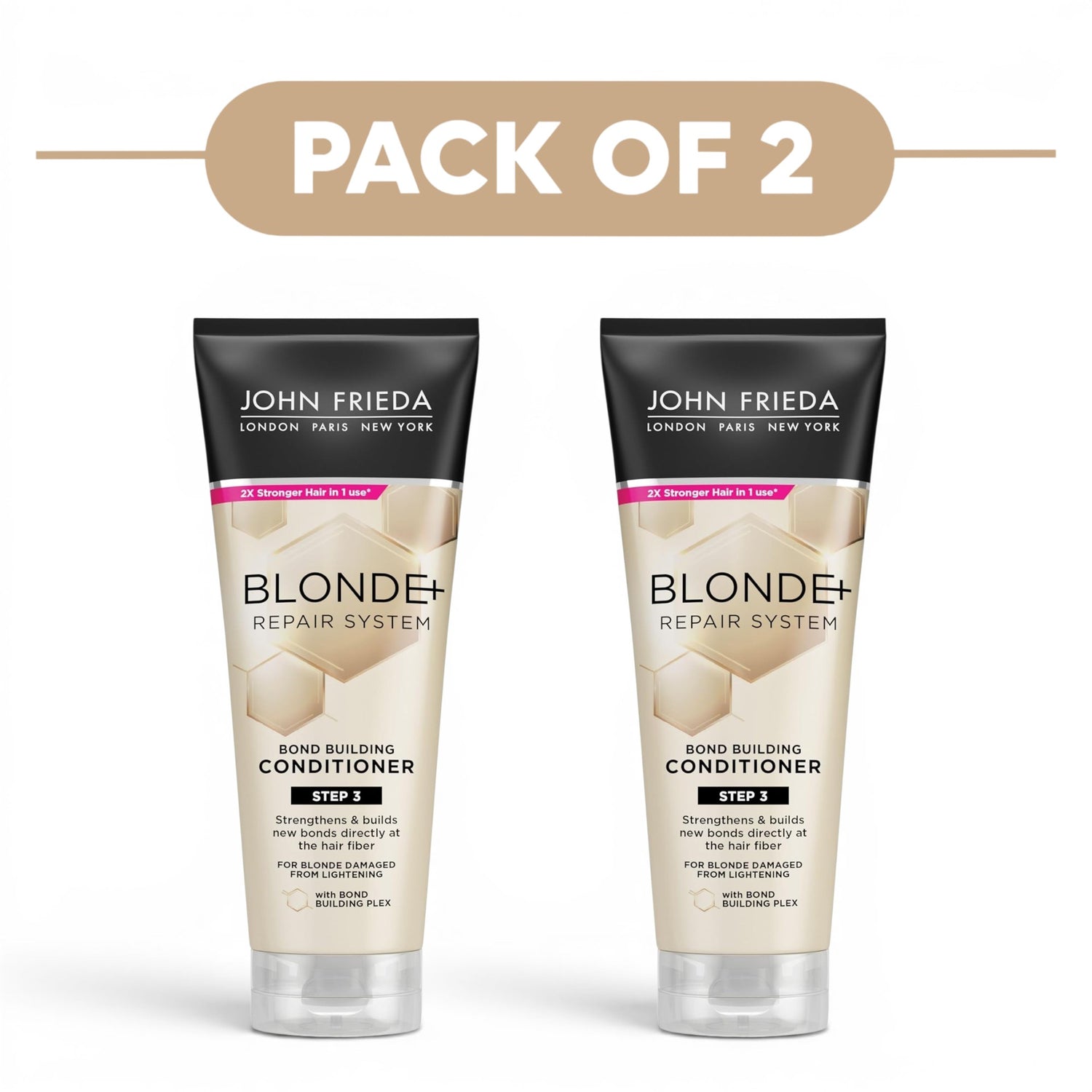 John Frieda Blonde+ Repair System Bond Building Conditioner 250ml Pack of 2