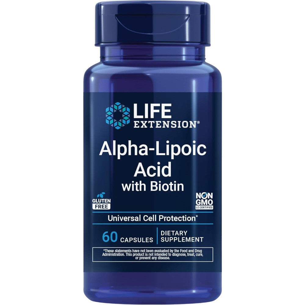 Life Extension Alpha-Lipoic Acid with Biotin 60 Capsules