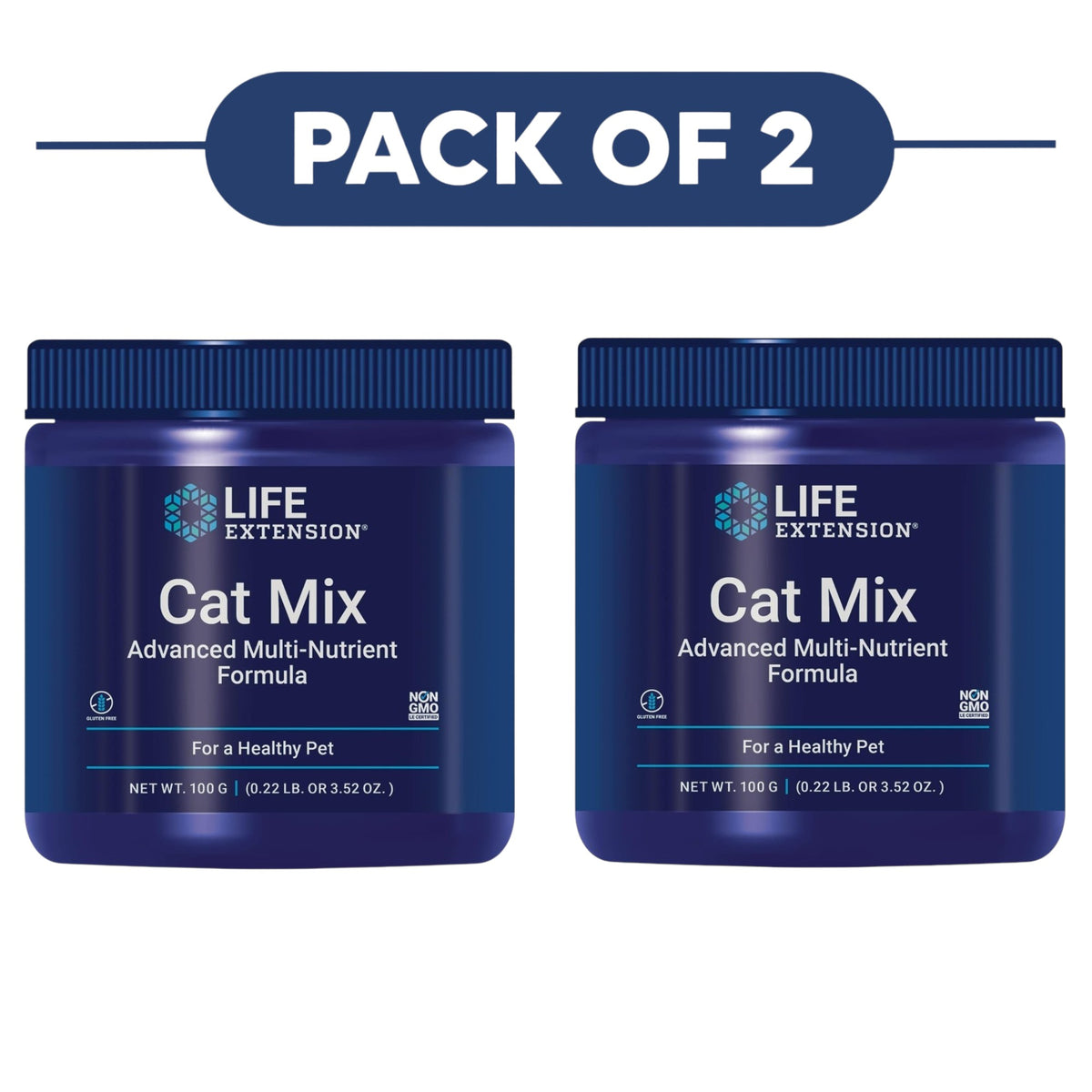 Life Extension Cat Mix Advanced Multi-Nutrient Formula 100g Pack of 2