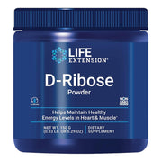Life Extension D-Ribose Powder dietary supplement tub, no added flavour, 150g