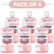 Listerine Advanced Gum Expert Smooth Mint Mouthwash 500ml Pack of 6