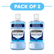 Listerine Advanced Nightly Reset Midnight Mint Mouthwash 500ml Pack of 2