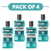 Listerine Cool Mint Antiseptic Mouthwash Intense Mint 500ml Pack of 4