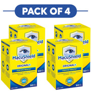 MacuShield Original+ Lutein Vitamin B2 90 Capsules Pack of 4