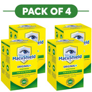 MacuShield Original+ Vegetarian Lutein Vitamin B2 90 Capsules Pack of 4